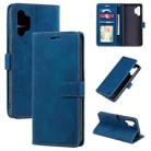 For Samsung Galaxy A32 4G Skin Feel Anti-theft Brush Horizontal Flip Leather Phone Case(Blue) - 1