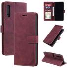 For Samsung Galaxy A50 Skin Feel Anti-theft Brush Horizontal Flip Leather Phone Case(Red) - 1