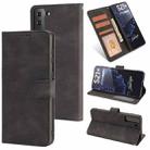 For Samsung Galaxy S22 Ultra 5G Fantasy Classic Skin-feel Calfskin Texture Magnetic Buckle Horizontal Flip PU Phone Leather Case with Holder & Card Slot & Wallet(Black) - 1