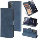 For Samsung Galaxy S22 Ultra 5G Fantasy Classic Skin-feel Calfskin Texture Magnetic Buckle Horizontal Flip PU Phone Leather Case with Holder & Card Slot & Wallet(Blue) - 1