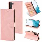 For Samsung Galaxy S22 5G Fantasy Classic Skin-feel Calfskin Texture Magnetic Buckle Horizontal Flip PU Phone Leather Case with Holder & Card Slot & Wallet(Pink) - 1
