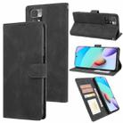 For Xiaomi Redmi 10 Fantasy Classic Skin-feel Calfskin Texture Magnetic Buckle Horizontal Flip PU Phone Leather Case with Holder & Card Slot & Wallet(Black) - 1