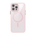 For iPhone 13 Crystal Clear Series Magsafe Magnetic Phone Case(Pink) - 1