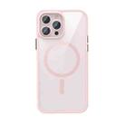 For iPhone 13 Pro Max Crystal Clear Series Magsafe Magnetic Phone Case (Pink) - 1