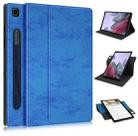 For Samsung Galaxy Tab A7 Lite  8.7 2021 T220 / T225 Solid Color 360 Degrees Rotation Tablet Leather Case with Holder(Dark Blue) - 1