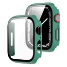 2 in 1 PC Frame + Tempered Glass Protector Case For Apple Watch Series 8 / 7 41mm(Green) - 1