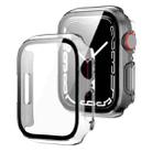 2 in 1 PC Frame + Tempered Glass Protector Case For Apple Watch Series 8 / 7 41mm(Transparent) - 1