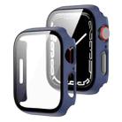 2 in 1 PC Frame + Tempered Glass Protector Case For Apple Watch Series 9 / 8 / 7 45mm(Blue) - 1