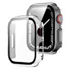 2 in 1 PC Frame + Tempered Glass Protector Case For Apple Watch Series 9 / 8 / 7 45mm(Transparent) - 1