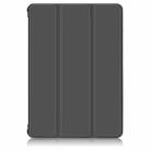 For Samsung Galaxy Tab S7 FE 12.4 Solid Color TPU Horizontal Flip Tablet Leather Case with 3-Fold Holder & Sleep / Wake-up Function(Grey) - 2