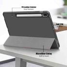 For Samsung Galaxy Tab S7 FE 12.4 Solid Color TPU Horizontal Flip Tablet Leather Case with 3-Fold Holder & Sleep / Wake-up Function(Grey) - 7