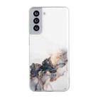 For Samsung Galaxy S22+ 5G Hollow Marble Pattern TPU Precise Hole Phone Protective Case(Black) - 1