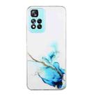 For Xiaomi Redmi Note 11 Pro Hollow Marble Pattern TPU Precise Hole Phone Protective Case(Blue) - 1