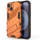 For iPhone 13 mini Punk Armor 2 in 1 PC + TPU Phone Case with Invisible Holder (Orange) - 1