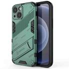 For iPhone 13 Punk Armor 2 in 1 PC + TPU Phone Case with Invisible Holder(Green) - 1