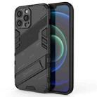 For iPhone 13 Pro Punk Armor 2 in 1 PC + TPU Phone Case with Invisible Holder (Black) - 1