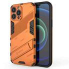 For iPhone 13 Pro Punk Armor 2 in 1 PC + TPU Phone Case with Invisible Holder (Orange) - 1