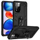 For Xiaomi Redmi Note 11 Pro 5G Shockproof TPU + PC Phone Case with 360 Degree Rotating Holder(Black) - 1