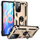 For Xiaomi Redmi Note 11 5G Shockproof TPU + PC Phone Case with 360 Degree Rotating Holder(Gold) - 1