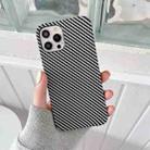 For iPhone 13 Pro Max Carbon Fiber TPU Shockproof Phone Case (Dark Grey) - 1