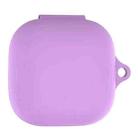 Pure Color Silicone Earphone Protective Case with Hook For Beats Fit Pro(Light Purple) - 1