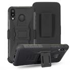 For Huawei P Smart Z PC + Silicone Back Clip Sliding Sleeve Protective Case(Black) - 1