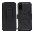 For Huawei P20 Plus / P20 Pro PC + Silicone Back Clip Sliding Sleeve Protective Case(Black) - 1