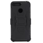 For Huawei Y9 (2018) PC + Silicone Back Clip Sliding Sleeve Protective Case(Black) - 2