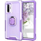 For Samsung Galaxy Note10+ 3 in 1 PC + TPU Phone Case with Ring Holder(Purple) - 1