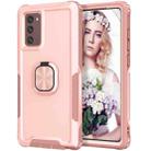 For Samsung Galaxy Note20 3 in 1 PC + TPU Phone Case with Ring Holder(Pink) - 1