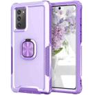 For Samsung Galaxy Note20 3 in 1 PC + TPU Phone Case with Ring Holder(Purple) - 1