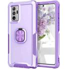 For Samsung Galaxy Note20 Ultra 3 in 1 PC + TPU Phone Case with Ring Holder(Purple) - 1