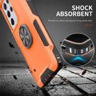 For Samsung Galaxy S21 Ultra 5G 3 in 1 PC + TPU Phone Case with Ring Holder(Orange) - 4