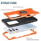 For Samsung Galaxy S21 Ultra 5G 3 in 1 PC + TPU Phone Case with Ring Holder(Orange) - 7