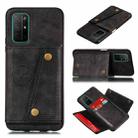 For Samsung Galaxy M52 5G Double Buckle PU + TPU Magnetic Phone Case(Black) - 1