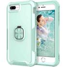3 in 1 PC + TPU Phone Case with Ring Holder For iPhone 8 Plus & 7 Plus(Mint Green) - 1