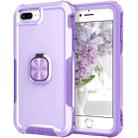 3 in 1 PC + TPU Phone Case with Ring Holder For iPhone 8 Plus & 7 Plus(Purple) - 1