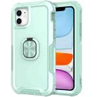 3 in 1 PC + TPU Phone Case with Ring Holder For iPhone 11(Mint Green) - 1
