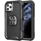 3 in 1 PC + TPU Phone Case with Ring Holder For iPhone 11 Pro(Black) - 1