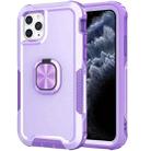 3 in 1 PC + TPU Phone Case with Ring Holder For iPhone 11 Pro(Purple) - 1