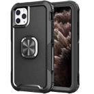 3 in 1 PC + TPU Phone Case with Ring Holder For iPhone 11 Pro Max(Black) - 1