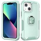 For iPhone 13 mini 3 in 1 PC + TPU Phone Case with Ring Holder (Mint Green) - 1