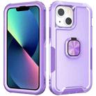 For iPhone 13 mini 3 in 1 PC + TPU Phone Case with Ring Holder (Purple) - 1