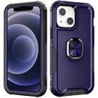 For iPhone 12 mini 3 in 1 PC + TPU Phone Case with Ring Holder (Navy Blue) - 1