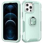 For iPhone 12 Pro Max 3 in 1 PC + TPU Phone Case with Ring Holder(Mint Green) - 1