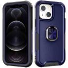 For iPhone 12 / 12 Pro 3 in 1 PC + TPU Phone Case with Ring Holder(Navy Blue) - 1