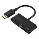 D45 3 in 1 DP to HDMI + VGA + 3.5 Audio Converter Cable(Black) - 1