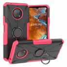 For Nokia G300 Armor Bear Shockproof PC + TPU Phone Case with Ring Holder(Rose Red) - 1