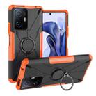 For Xiaomi 11T Armor Bear Shockproof PC + TPU Phone Case with Ring Holder(Orange) - 1