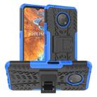 For Nokia G300 Tire Texture TPU + PC Phone Case with Holder(Blue) - 1